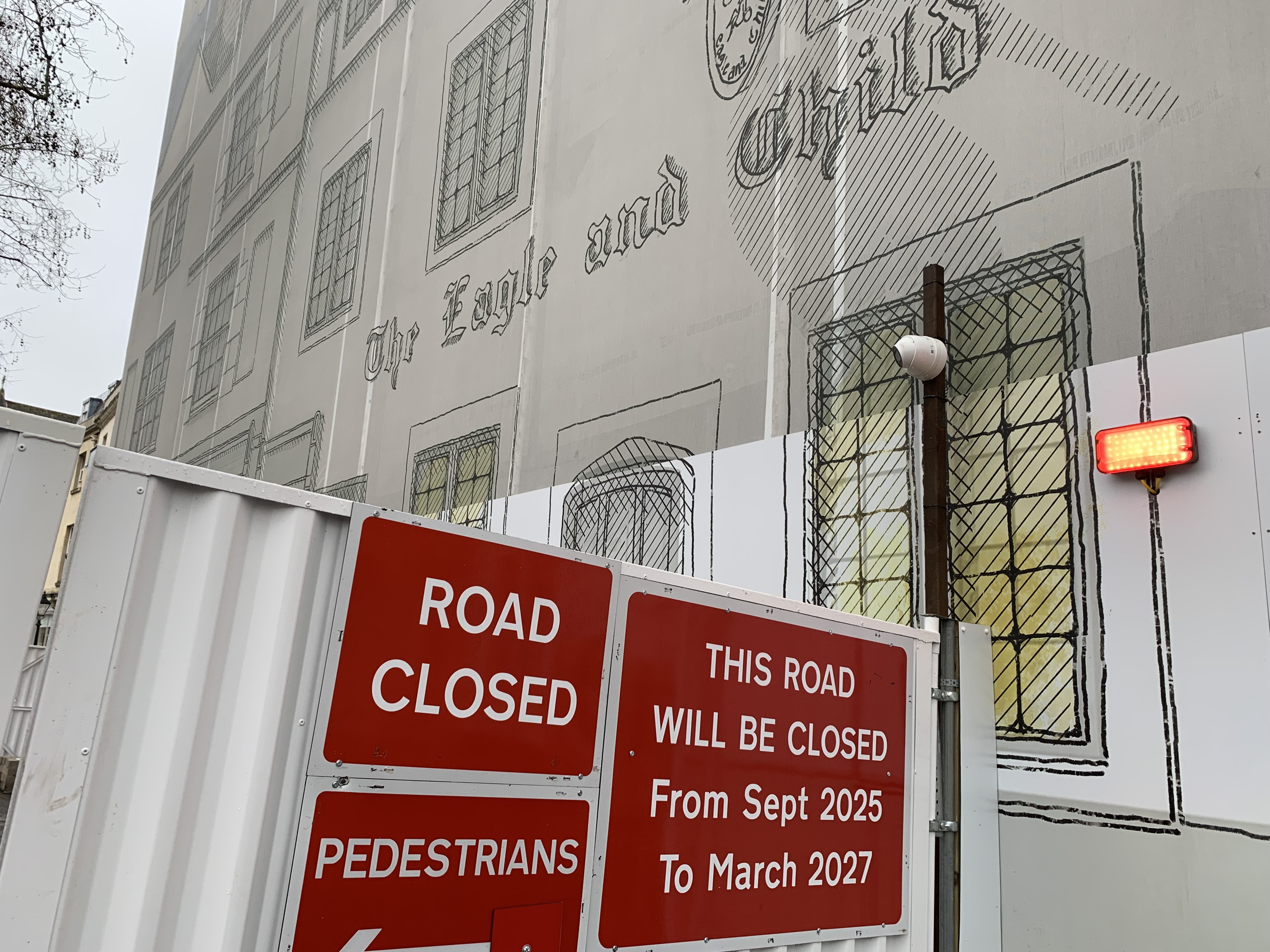 The Eagle and Child under construction